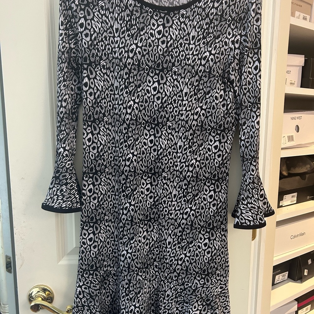 Black and White Patterned Dress